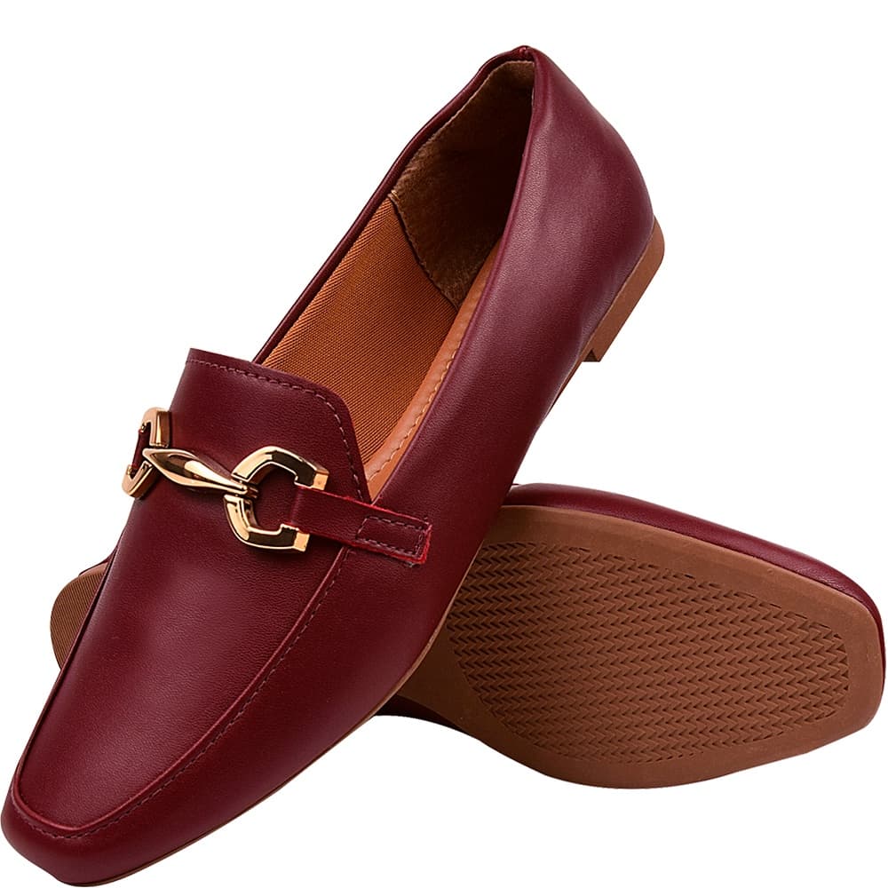 Mocassim Feminino Sapatilha Sapato Rasteira Fivela Novo Trabalho Casual Envio Rápido Couro Alternativo Promoção