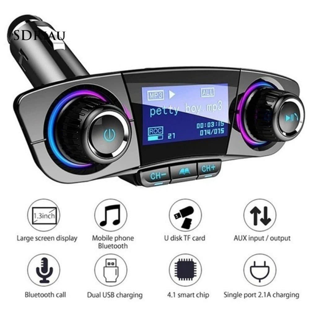 Transmissor FM Aux Kit Mãos Livres Bluetooth Car MP3 Player De Áudio Carregador Dual USB