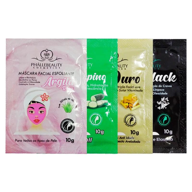 Máscara Facial em Sachê 10g PhálleBeauty