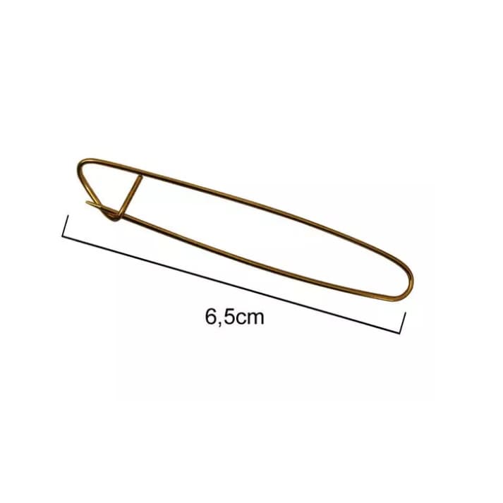 Alfinete tricô alumínio 6,5cm