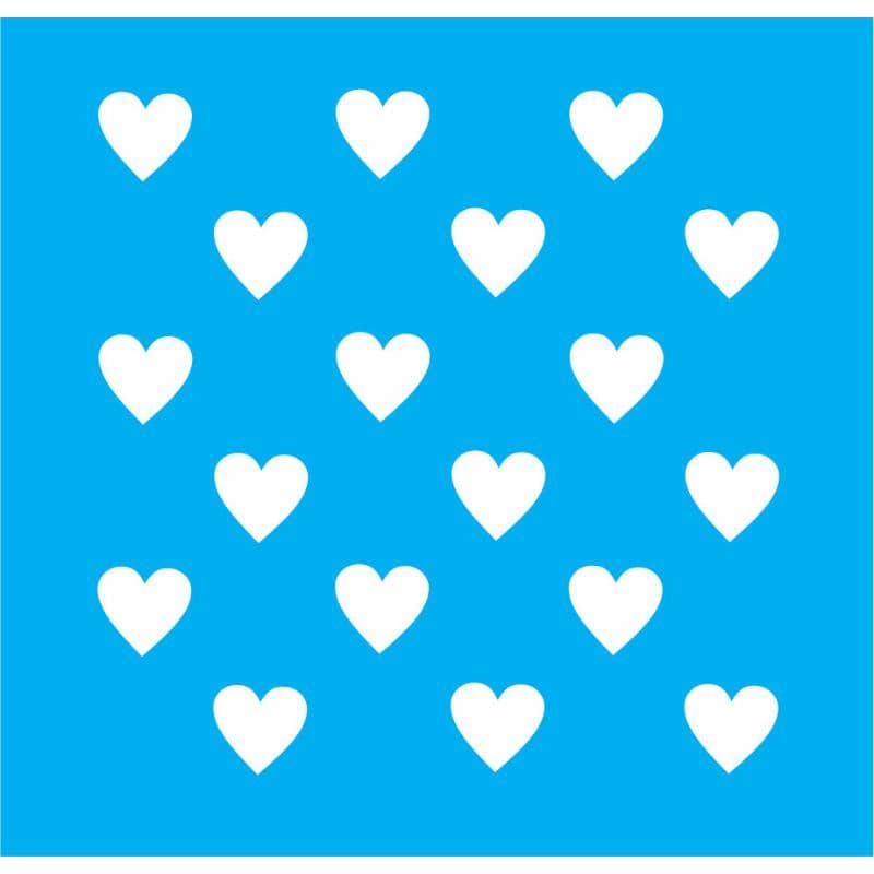 Stencil para pintura Corações - tamanho 15x15 cm