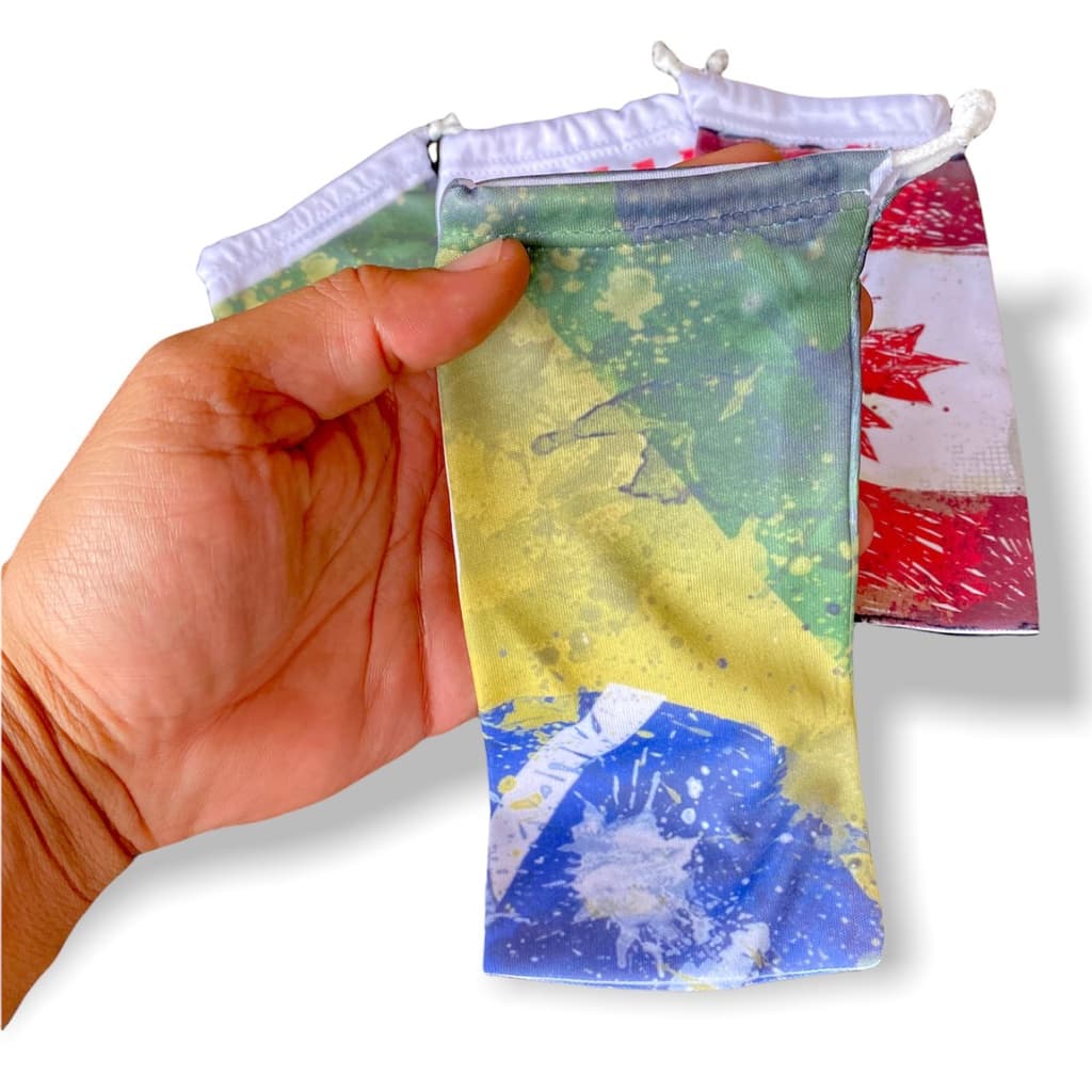 Saquinho Case Para Óculos De Sol  BANDEIRAS Estojo Resistente Ante risco sublimação