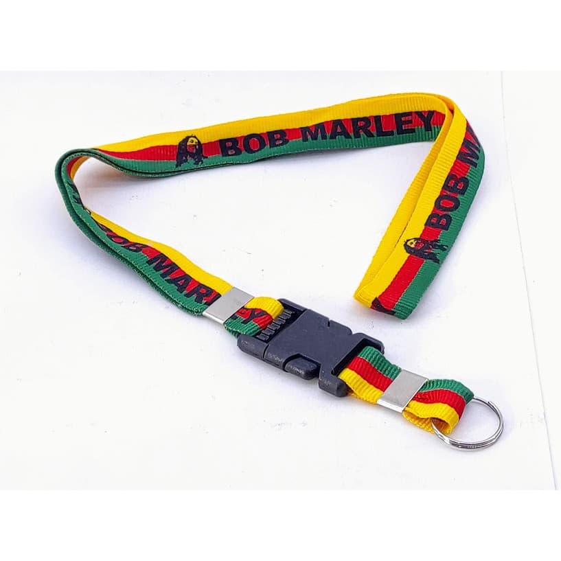 Cordão para pescoço Bob Marley  Reggae chaveiro com engate rápido crachá brinquedo e chupeta