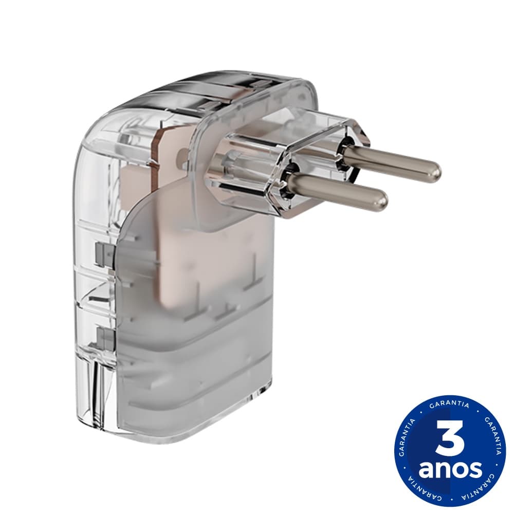 DPS iClamper Pocket Fit 2 Pinos 10A Protetor Energia Clamper contra Raios e Surtos sem Aterramento