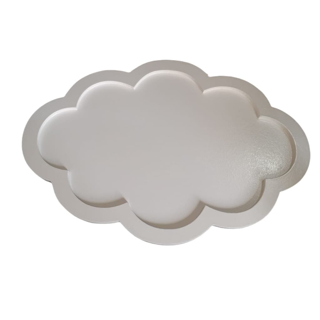 Bandeja Nuvem Mdf Docinho Kit Higiene Bebê avulsa branca