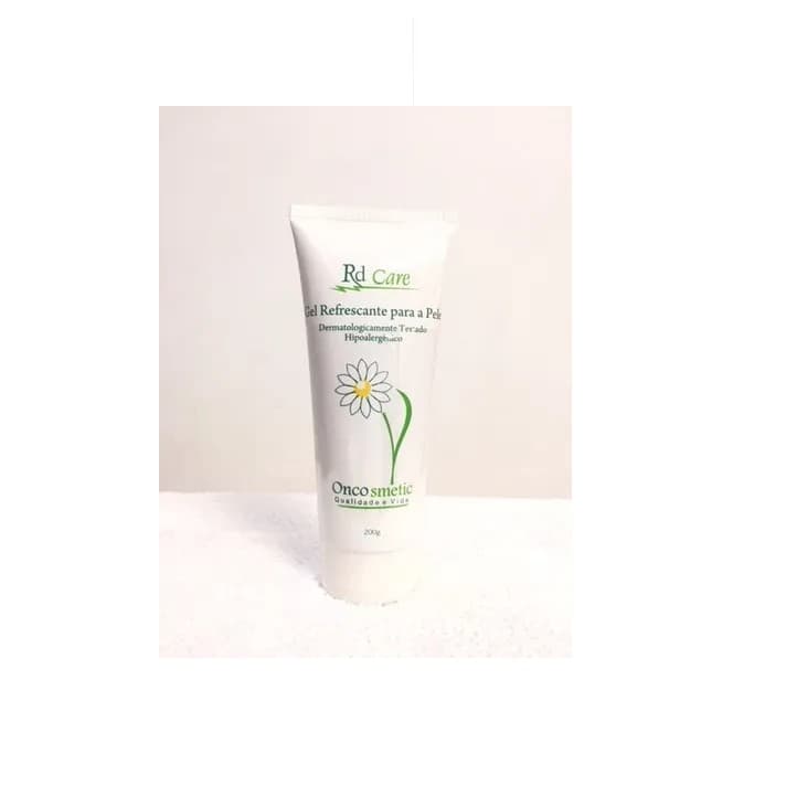 Gel Refrescante Oncosmetic 200g peles sensíveis facial e corporal oncologia radioterapia quimioterapia dermatologicamente testado sem alcool sem cheiro calmante suavizante