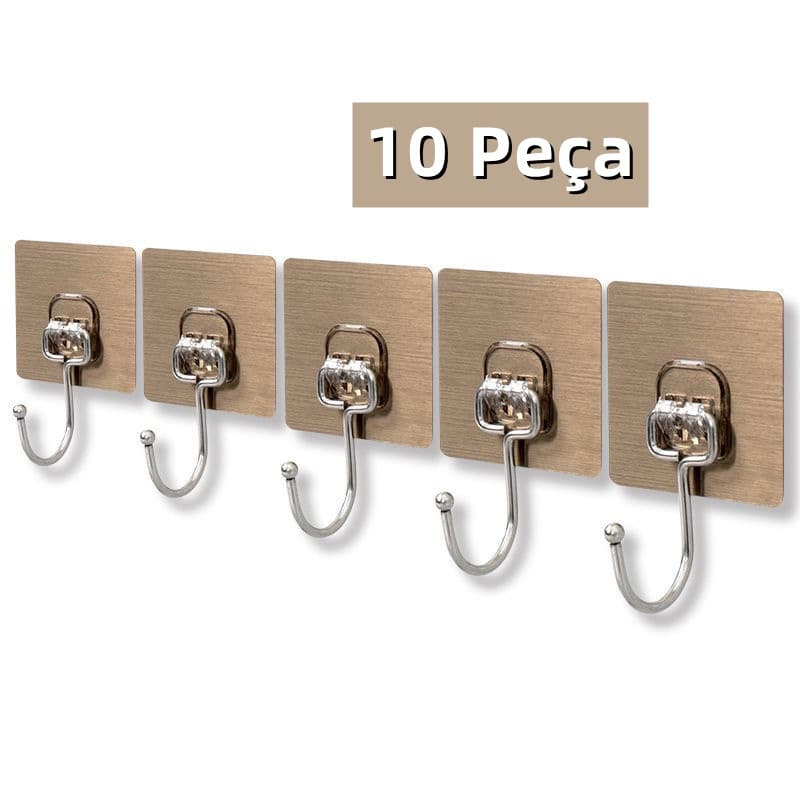 KIT 10/20/30 Gancho Adesivo/ Parede Multifuncional Autocolante Casa Cozinha Quarto Banheiro Organizado