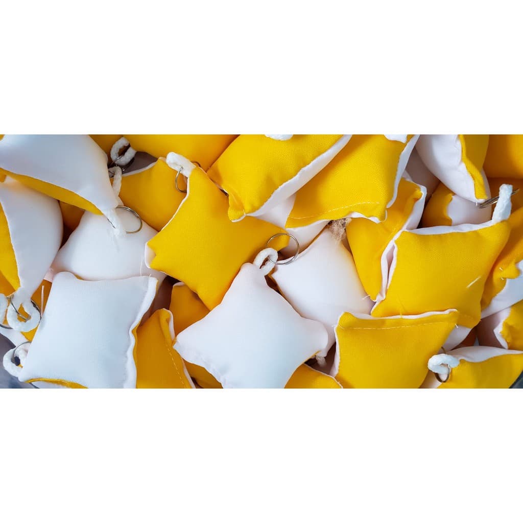 kit 100 almochaveiro 7x7 amarelo para sublimação