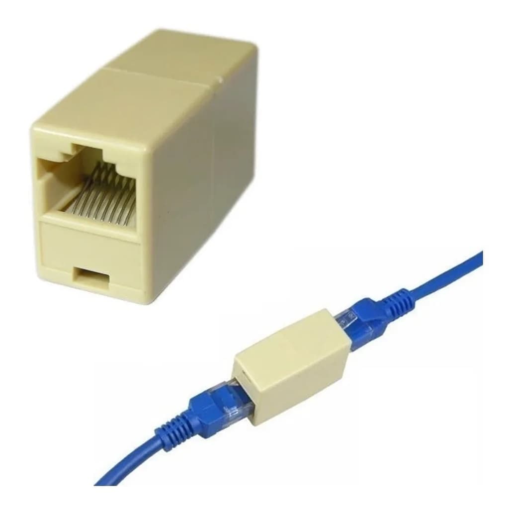 Emenda Prolongador Extensor Cabo De Rede Rj45xrj45 Fêmea