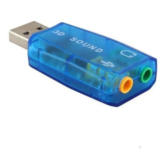Adaptador Placa De Som Usb 7.1 Canais Pc Notebook azul