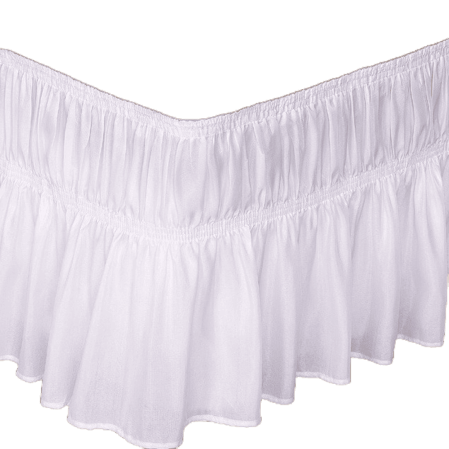 Saia Box Casal Para Cama Queen BRANCA Com 2 Elasticos Microfibra 170 fios