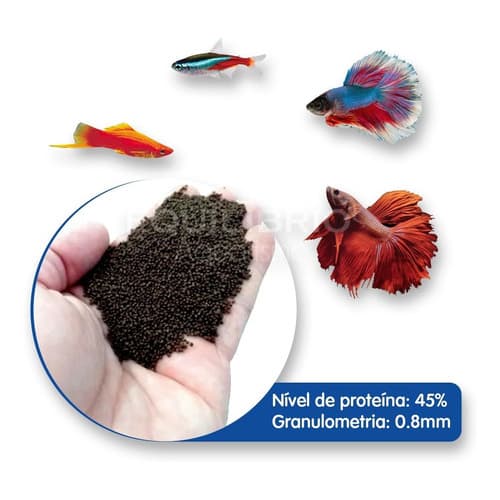 Ração Para Bettas, Neons, Acarás E Outros Peixes 500g