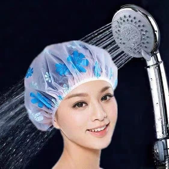 KIT Touca Para Banho/Impermeável plástico reutilizável/Linda Estampa