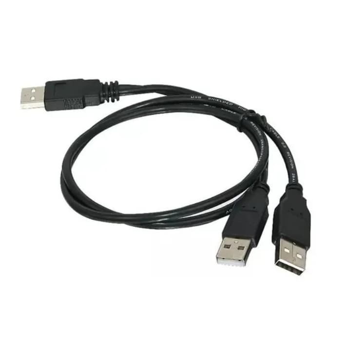 Cabo Y 1 Usb Macho X 2 Usb Macho P/ Case Hd Externo 2.0