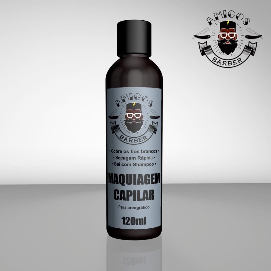 Tinta De Aerografo 120ml Preta Maquiagem Capilar