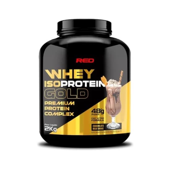 Whey Isoprotein Gold 2kg - Red Series - Whey Protein Isolado e Concentrado - Envio Imediato!