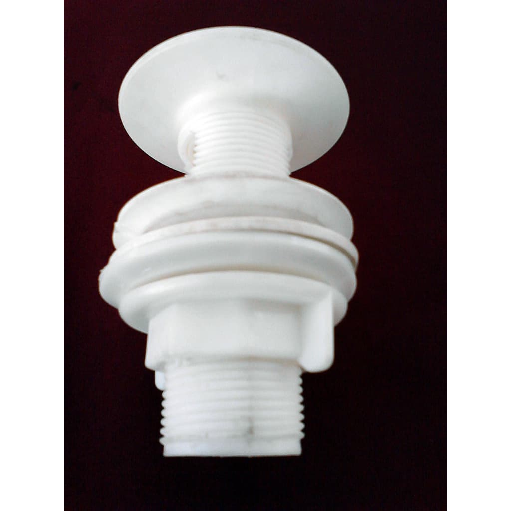 Válvula Com Ladrão Para Lavatório Plástico Branco 8,5cm - Cód. 17100511