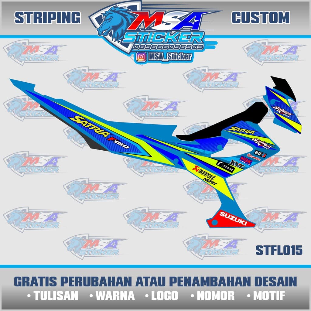 Tira Personalizada Como Você Gosta SATRIA F FACELIFT/Variação De Adesivo STFL015