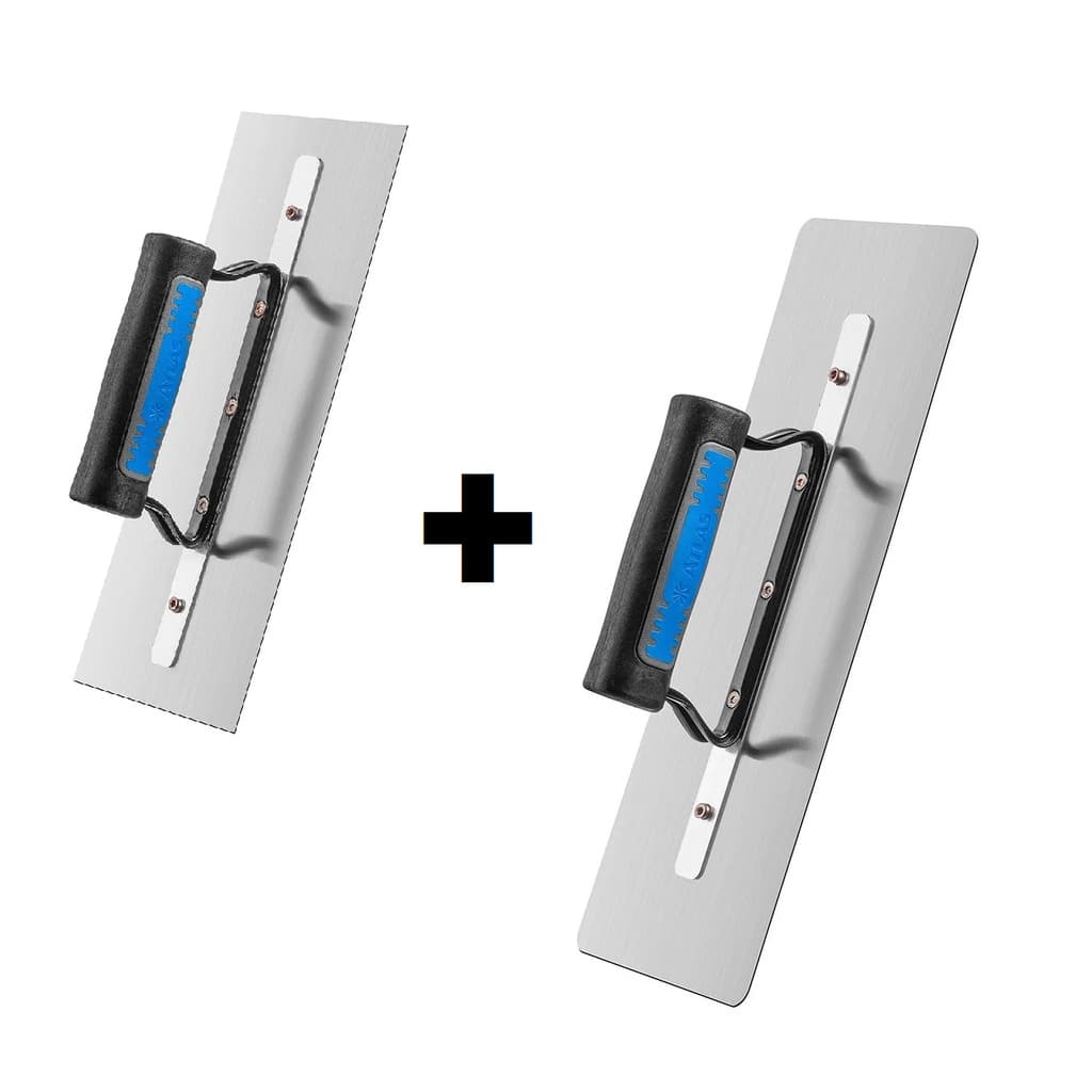 KIT DESEMPENADEIRA INOX CABO FECHADO COM PERFIL ATLAS 35X12CM E 30X12CM