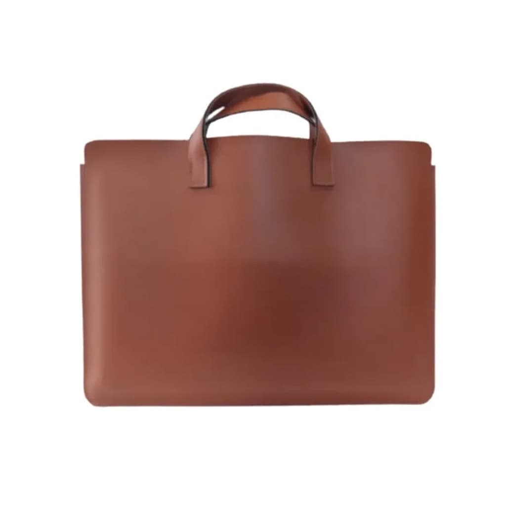 sacola com Alça Pasta Maleta bolsa Para Notebook Couro Caramelo
