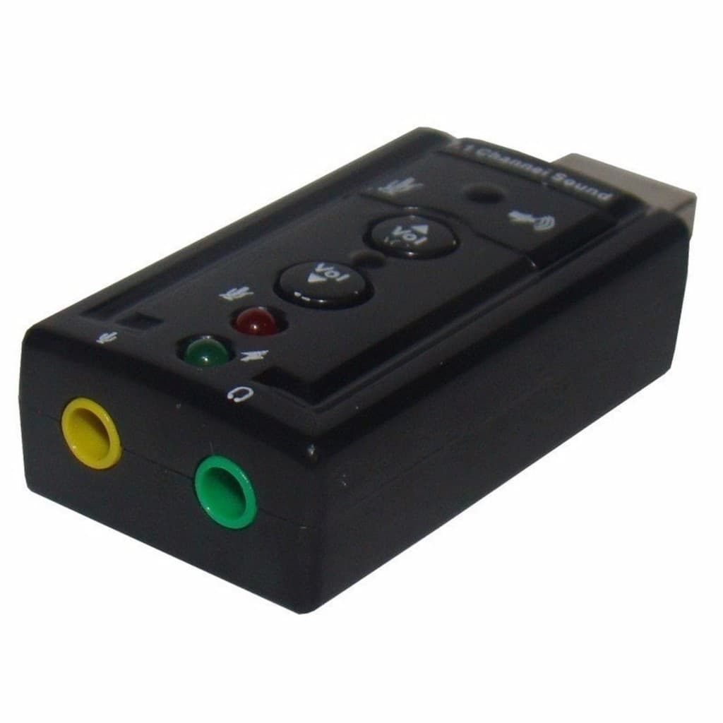 Placa Som USB Externa 3D Adaptador Audio P2 PC Notebook T11
