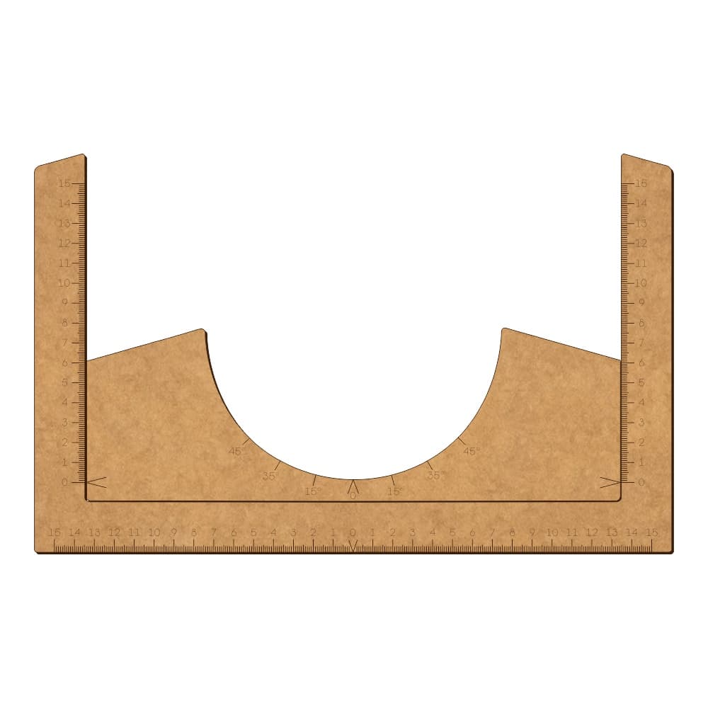 Régua Gabarito Alinhamento Centralização de Estampas Em Mdf