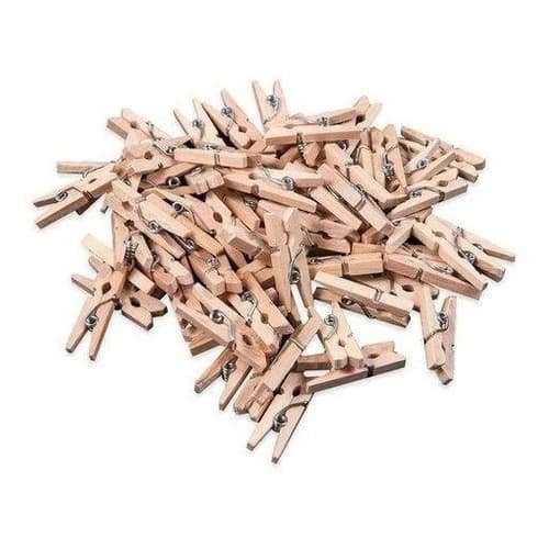 Mini Prendedor Pregador 1000 Unidades Madeira Natural 2,5 Cm