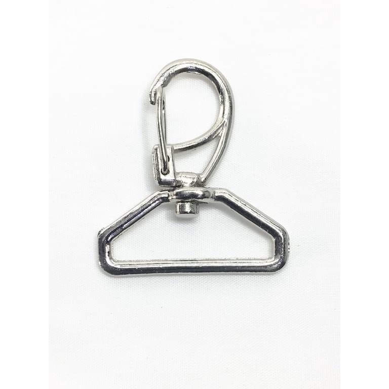 Mosquetão 3 cm Base Sextavada Niquelado - 50 Unidades