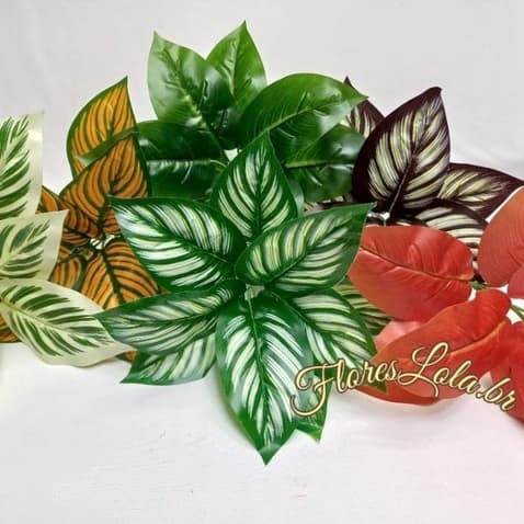 Planta Folhagem artificial com 9 folhas ideal para arranjos e decoração de escritório, consultório, loja, casa e festas