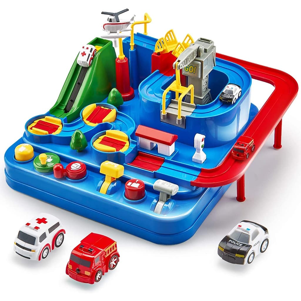 Tracks For Boys Brinquedos Das Meninas Dos Meninos Do Carro Da Aventura, Cidade Resgate Preschool Brinquedo Educativo Veículo Puzzle Car Track Playsets Para Crianças