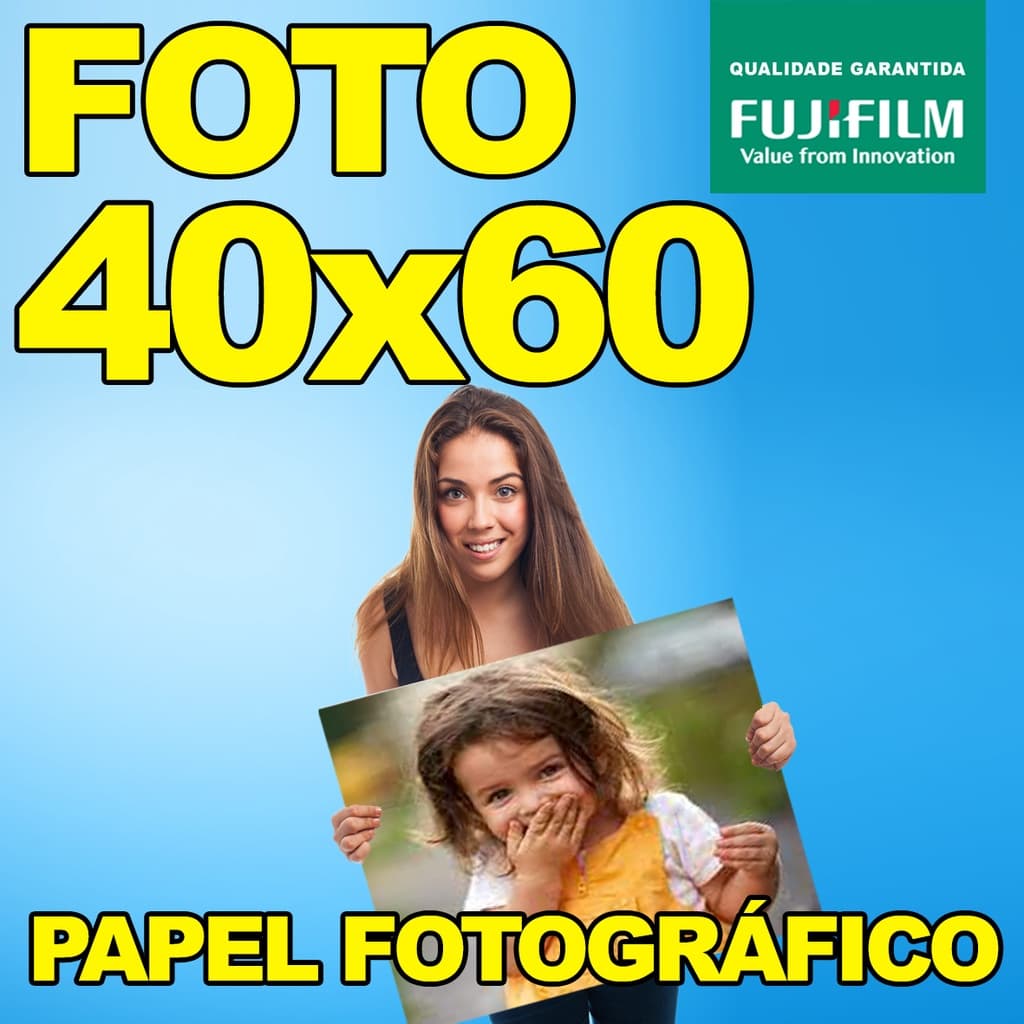 Impressão/ Revelação 40x60 Cm Papel Fotogáfico Fujifilm