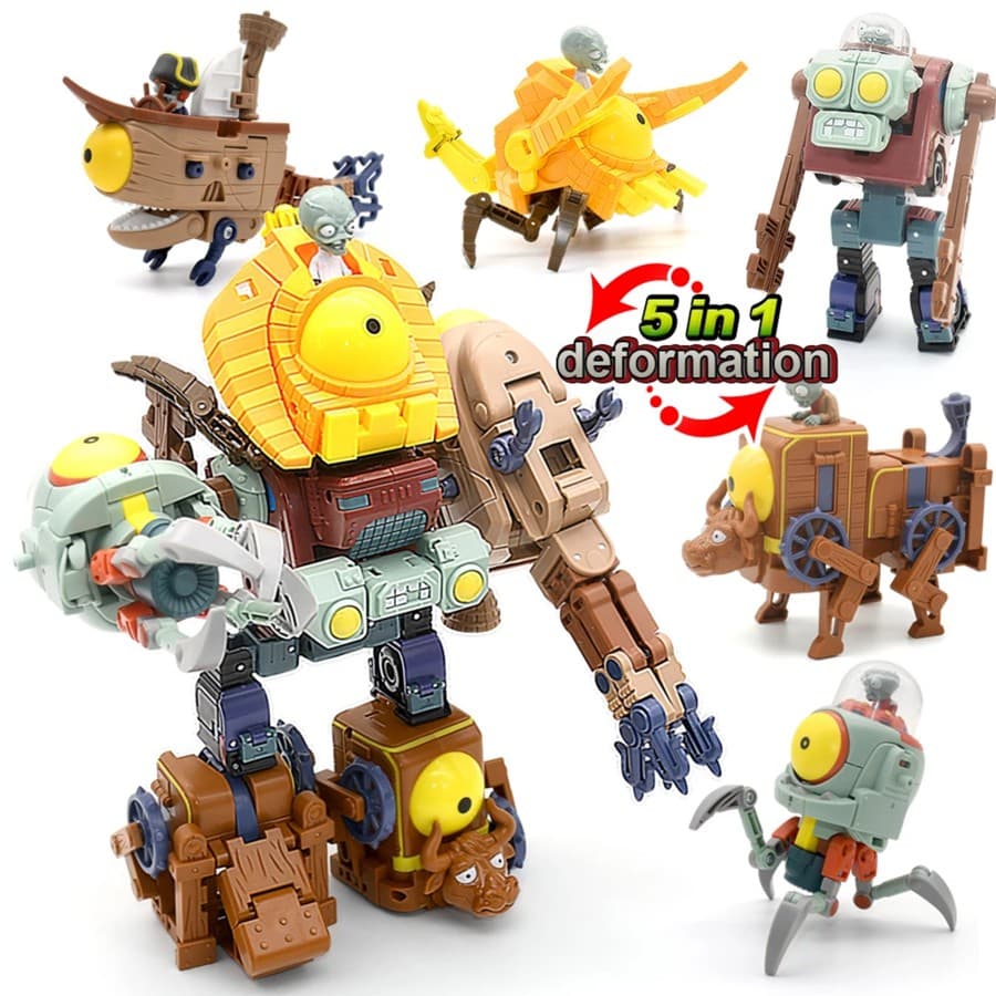 New Plants vs. Zombies Deformation Toy Robot Complete Mecha Giant King Kong King Boy Toy