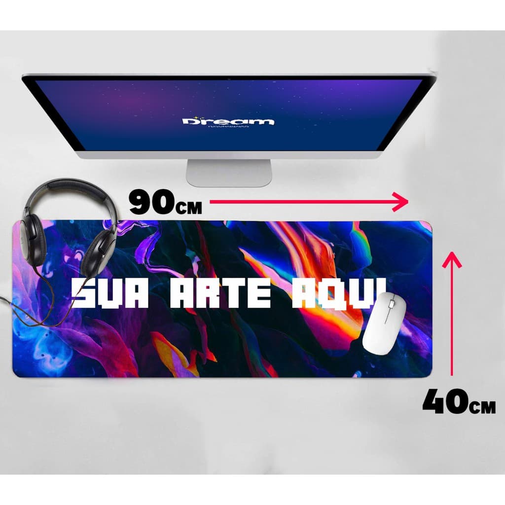 Mouse Pad Gamer Personalizado Extra Grande 90x40 2 Personalizado borda costurada mousepad tapete