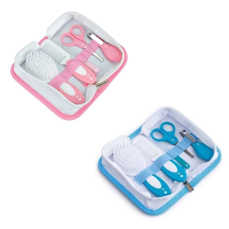 Kit Higiene com Necessaire Infantil Pimpolho Azul Rosa Menino Menina 5 peças