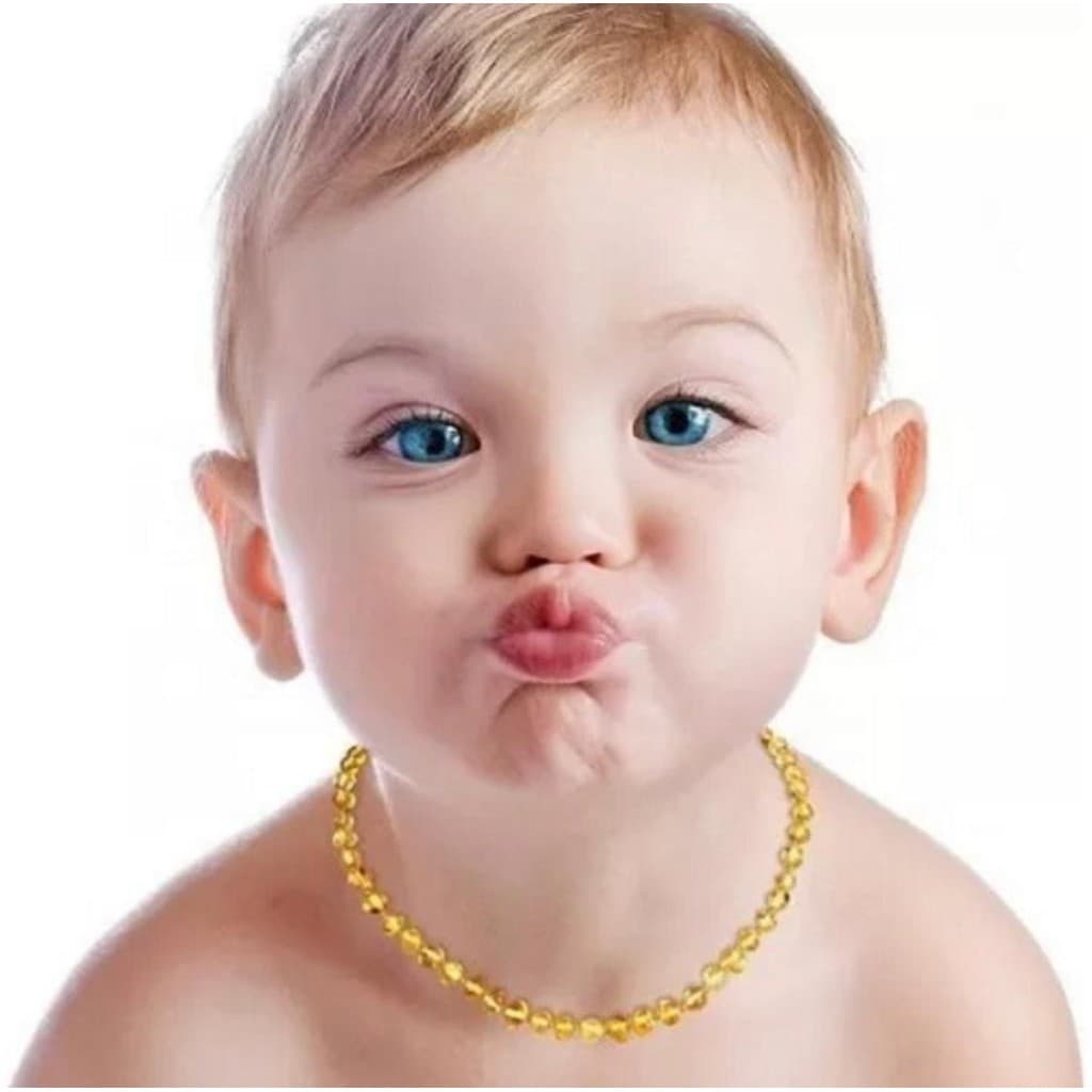 Colar de Âmbar de 0 a 3 anos - Original Com Certificado