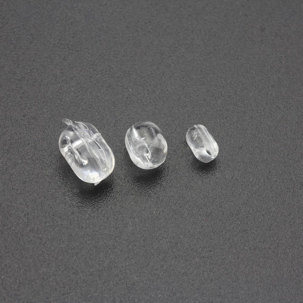 100 Pçs/Lote 3x5 4.7x6 5x8 Transparente Contas Cruzadas De Pesca De Plástico Beads Duplo Pérola Broca Cruz Da Carpa