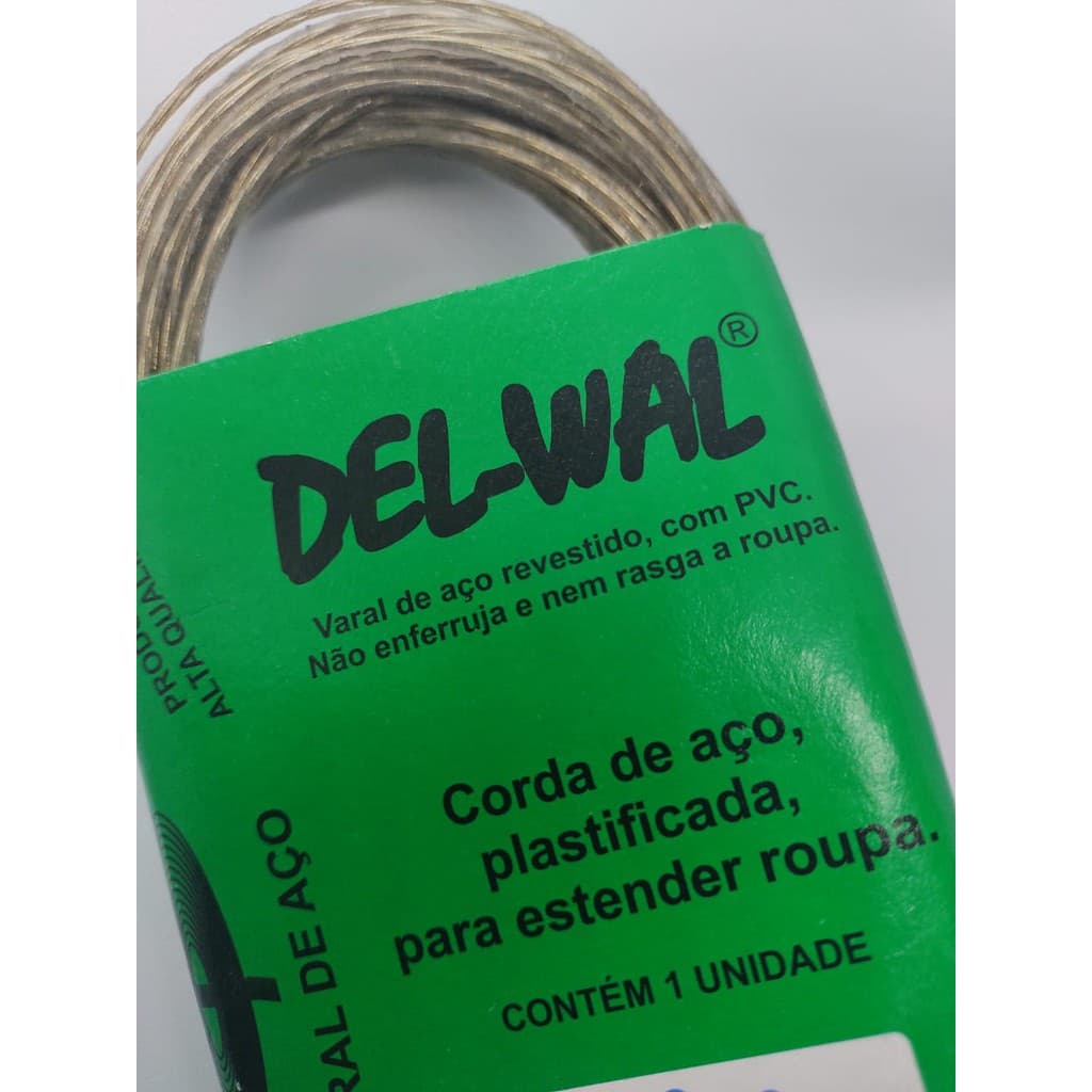 2 Pacotes de Varal 40 metros cabo de aço não suja a Roupa