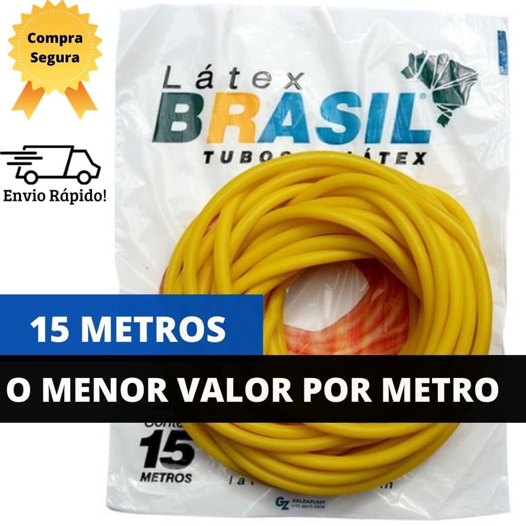 Elástico Borracha, Tubo de Látex, Garrote, Mangueira 15 metros nº201, nº203