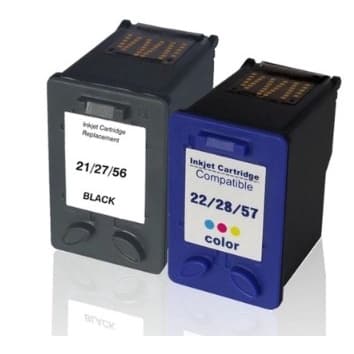 Kit Cartucho Compatível hp 21 27 56 e 22 28 57 - hp F4180 2510 1315 J3680 3845