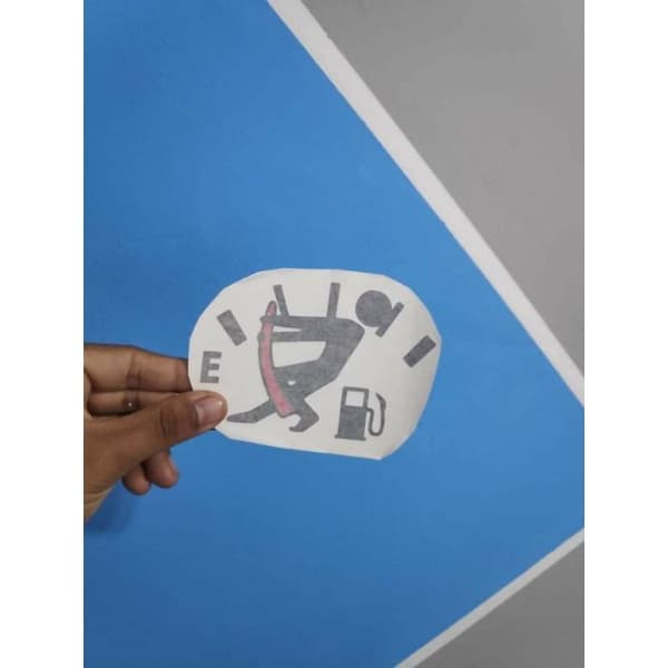 adesivo ponteiro de gasolina