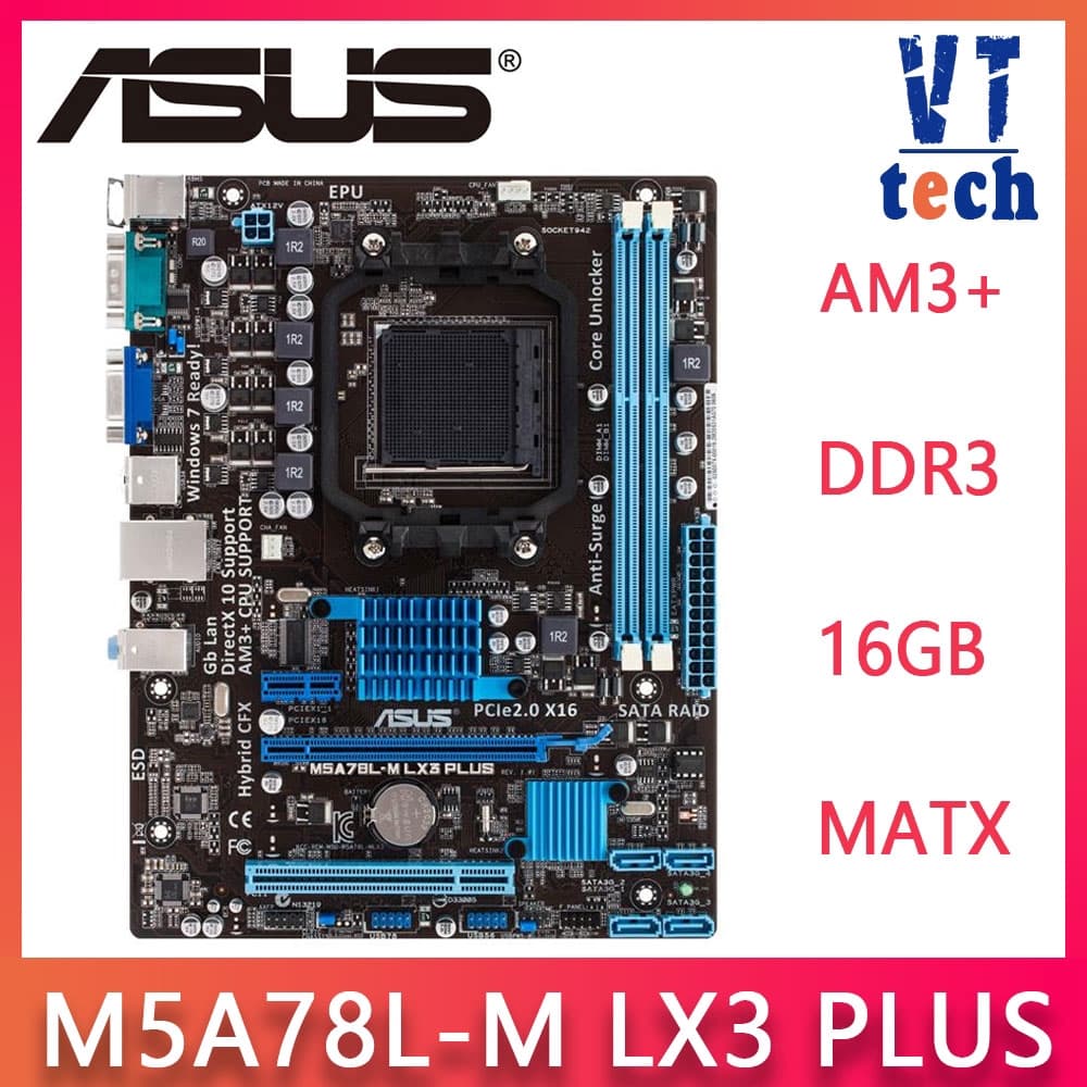 M5A78L-M LX3 PLUS Placa-Mãe De Mesa 760G 780L Soquete AM3 + DDR3 16G Micro ATX UEFI BIOS Original Usado Mainboard