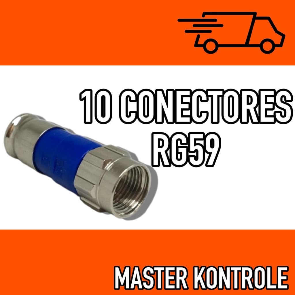 Kit 10 Conectores Rg59 Pressão