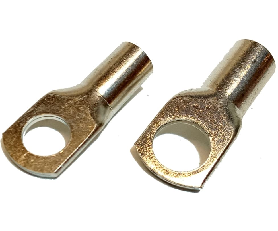 Kit 50 Ponteira Cobre Estanhada 25mm e 35mm 25 Unid de Cada