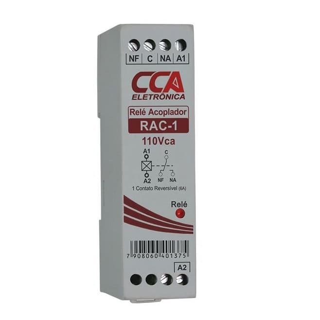 RELE ACOPLADOR 110VCA 1 CONT REVERSIVEL