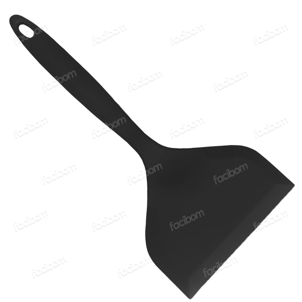 Espátula De Silicone Grande Preto Para Cozinha