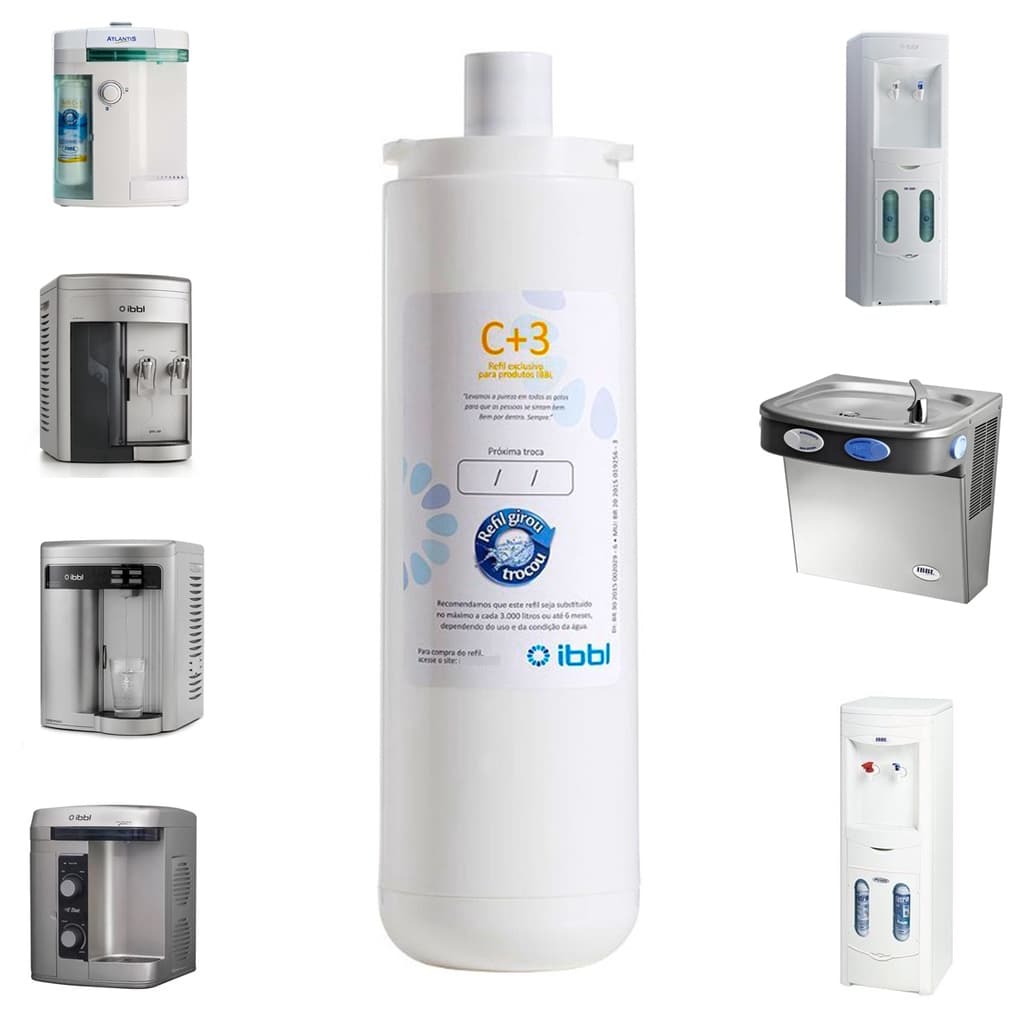 Refil C+3 Filtro IBBL Purificador De Água Fr600 Original Due