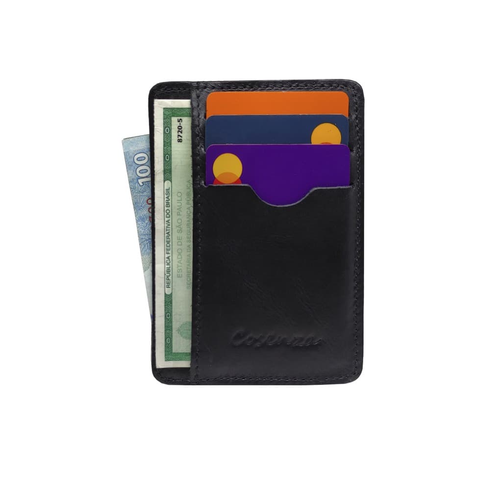 Carteira Masculina Compacta Porta Cartão Couro Legítimo