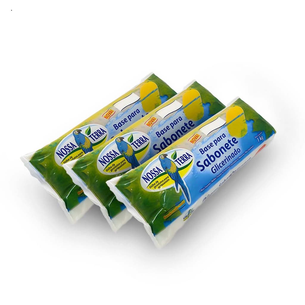 3kg Bases De Glicerina Branca Para Sabonete Nossa Terra