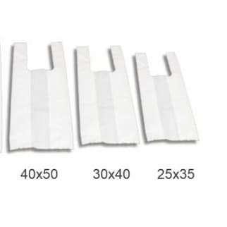 100/200 unid. Sacola Plástica Branca (25x35cm / 30x40cm / 40x50 cm)