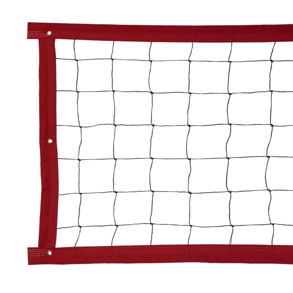 Rede de vôlei colorida 5 metros Evo Sports 4 faixas vermelha